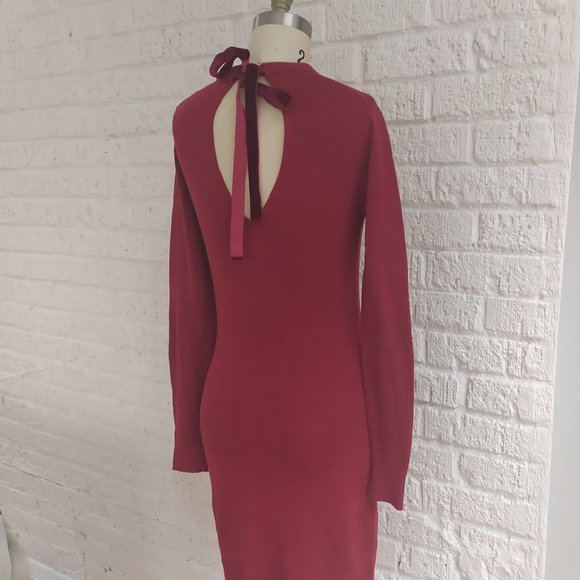 RED SWEATER DRESS by MICHEAL KORS - Picture 1 of 9